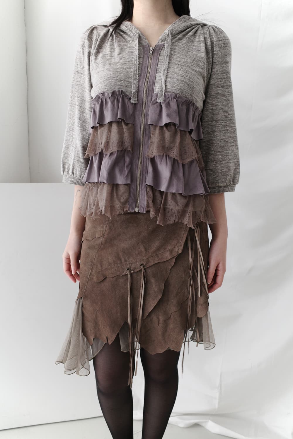 cancan frill hood zip-up 상품이미지7