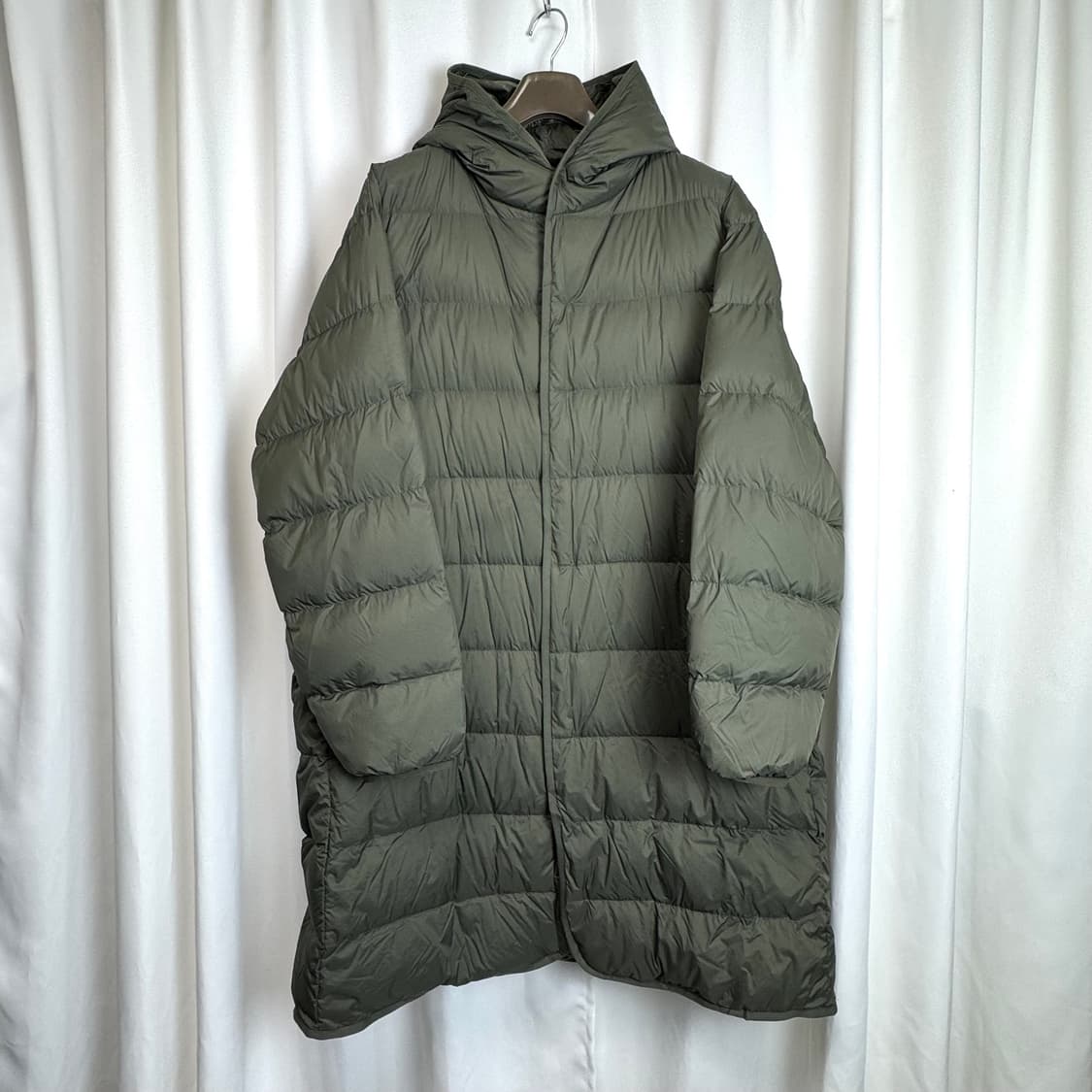 유니클로 울트라 라이트 다운 후드 코트 올리브그린 3XL 상품이미지8