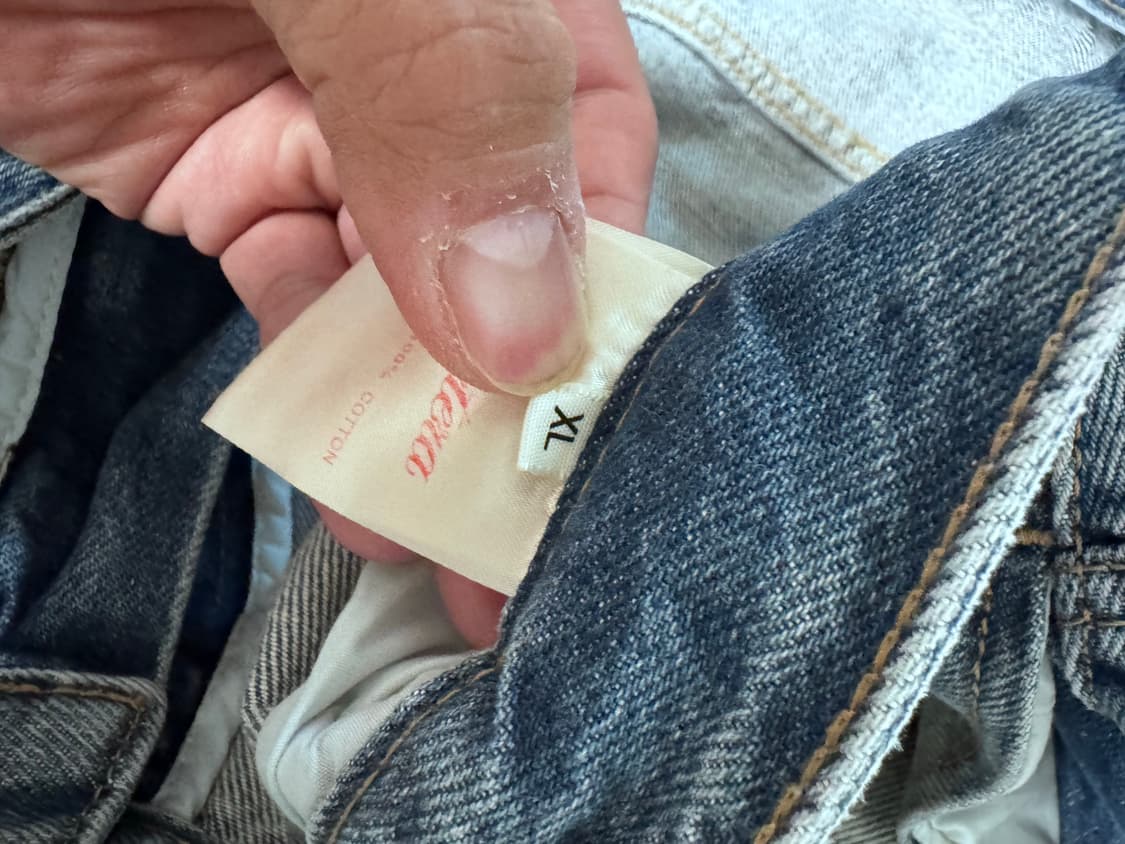 (중고/XL) etce 워시드 배기진 블루 XL 상품이미지6