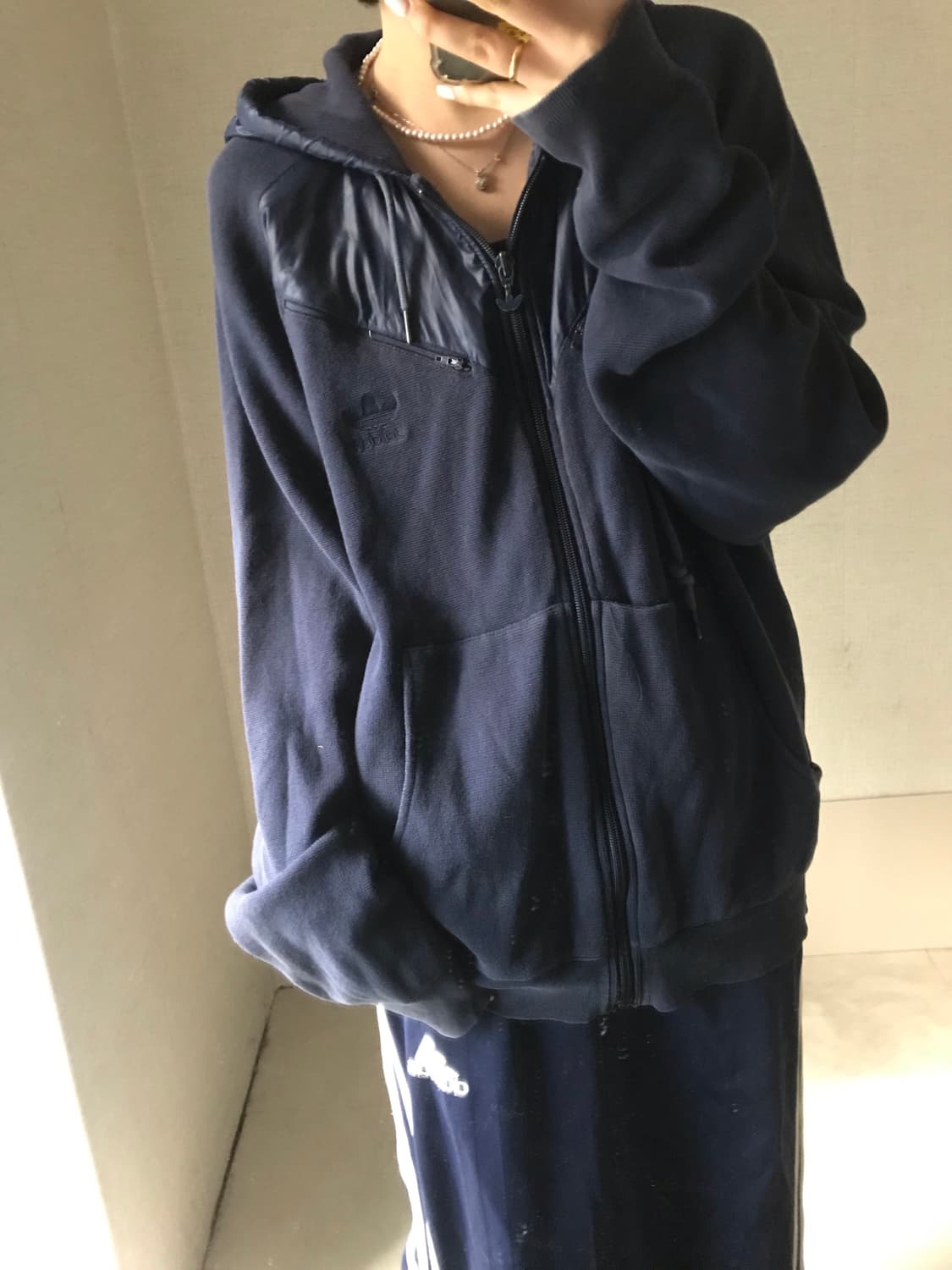 아디다스 네이비 니트집업 상품이미지3