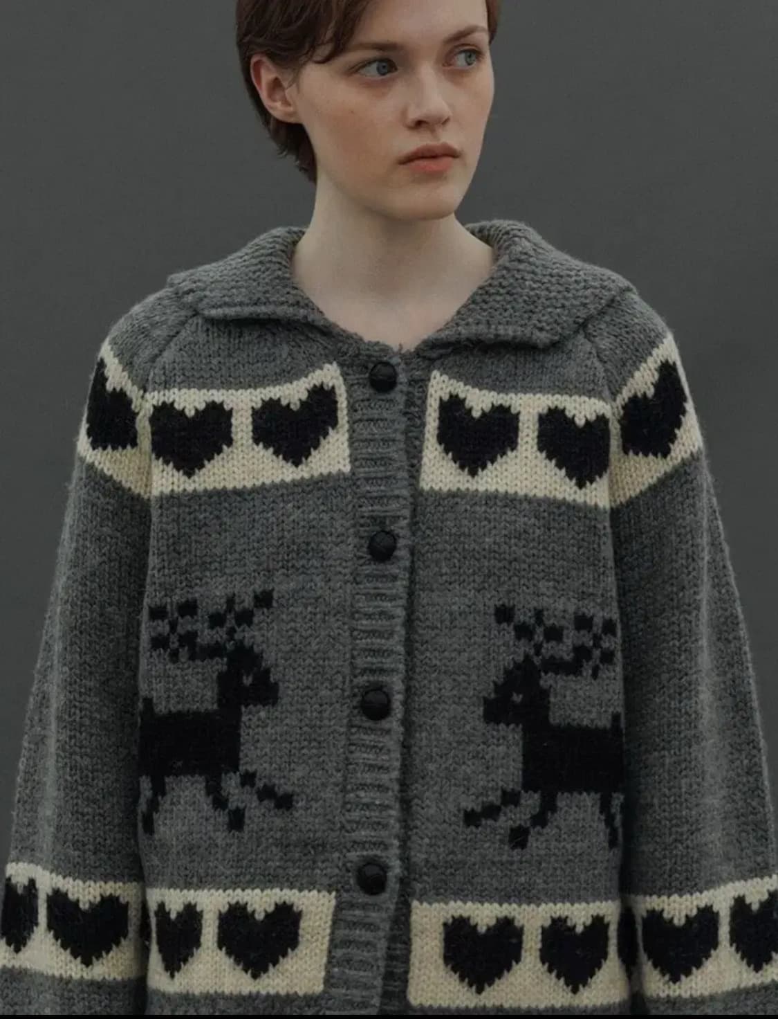 페세스 가디건, PECES LOVE WOOL Cardigan 상품이미지3