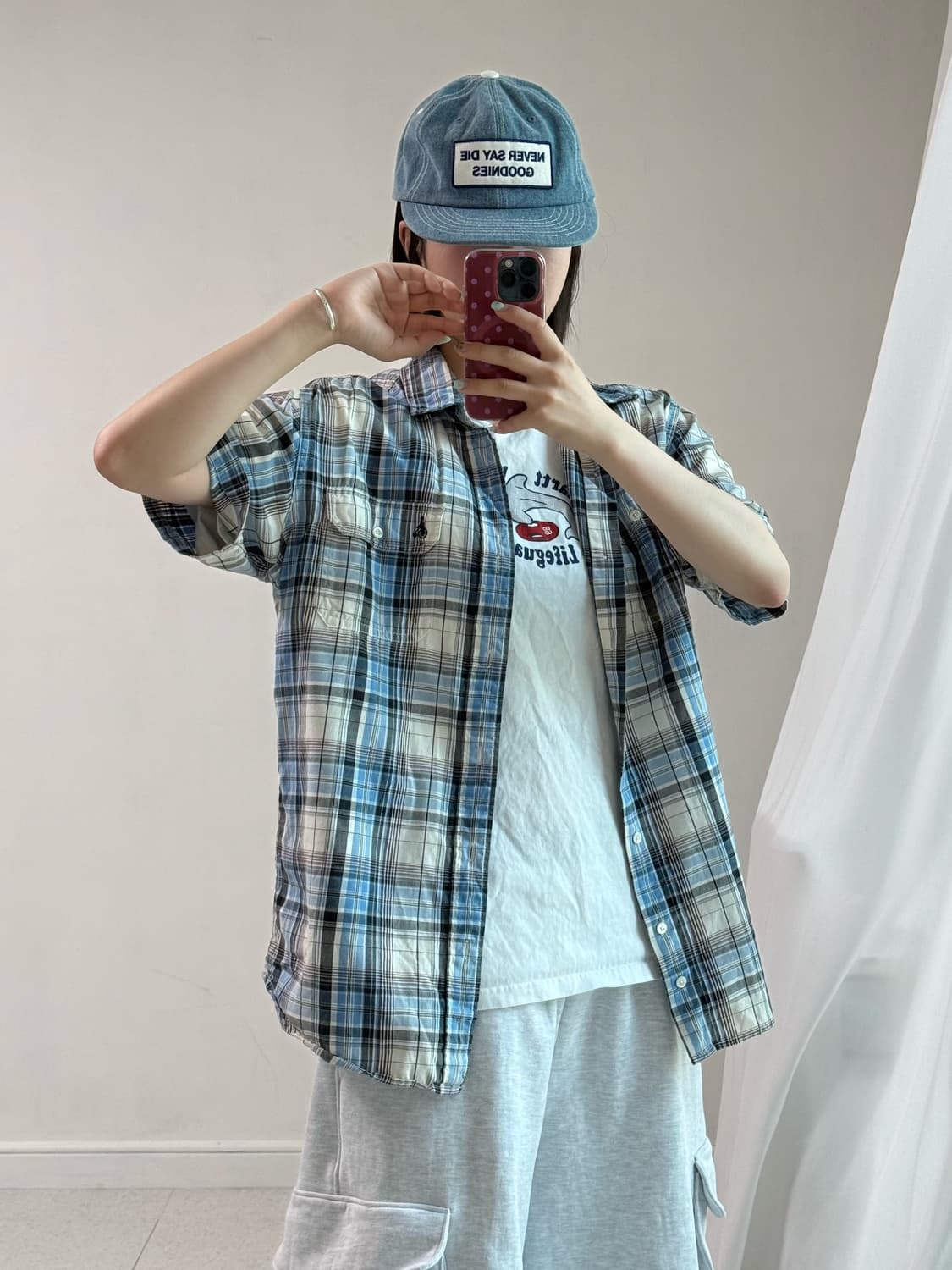 빈폴 패치 체크 반팔셔츠 상품이미지2