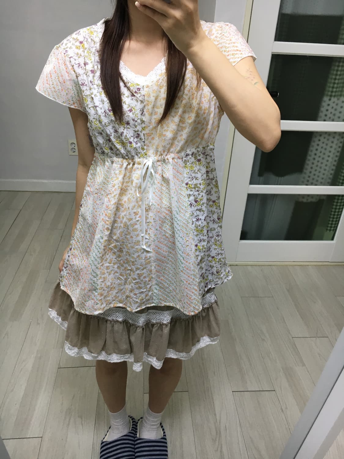 잔꽃 패치워크 블라우스 상품이미지3