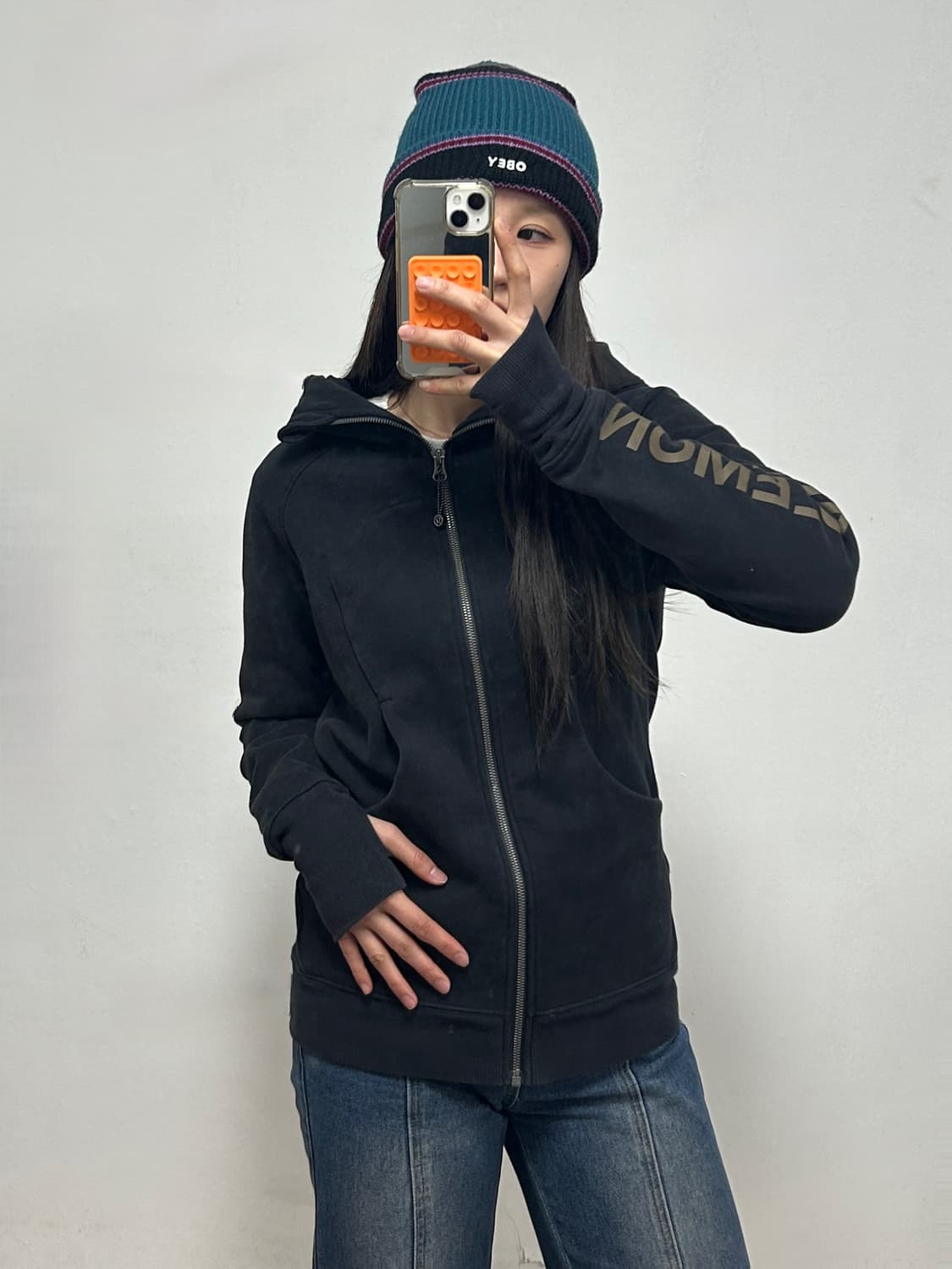 룰루레몬 스쿠바 풀집 후드집업 블랙 상품이미지2