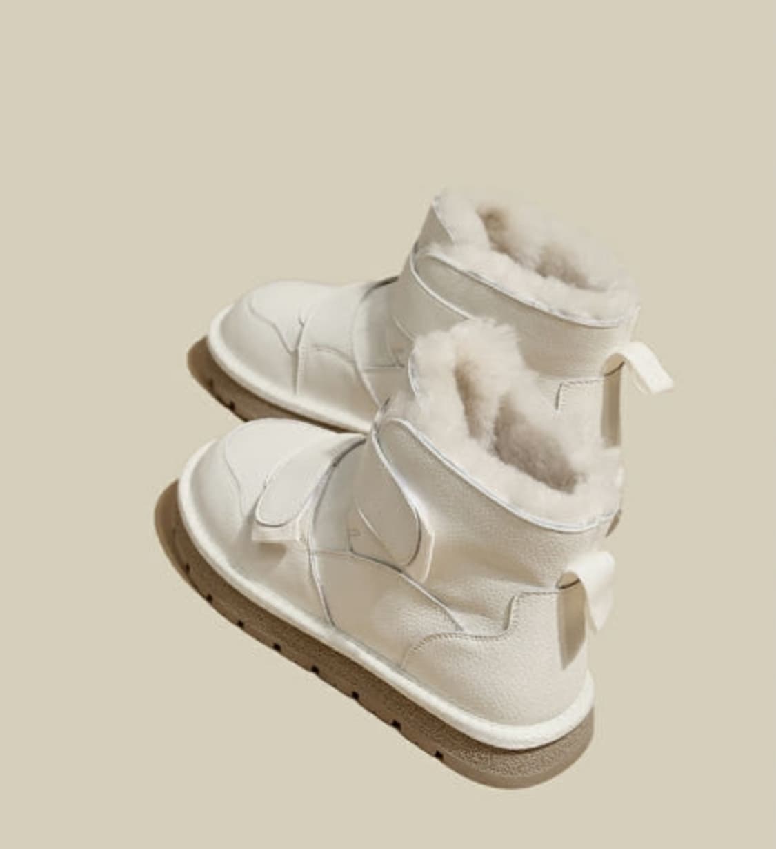 가죽 벨벳 퍼안감 스노우 앵클부츠 상품이미지3