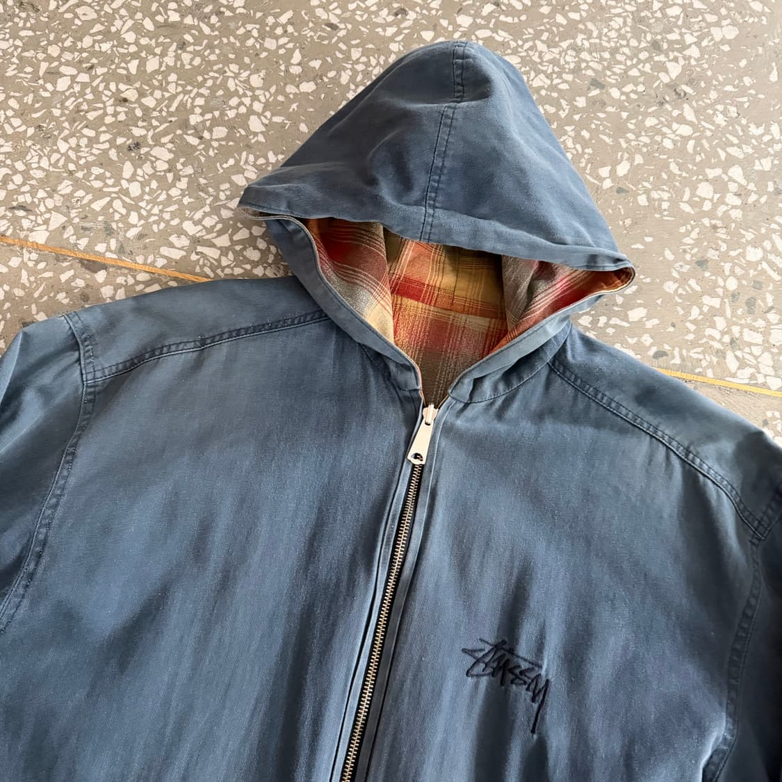 80s 스투시 리버서블 후드 집업 자켓 상품이미지6