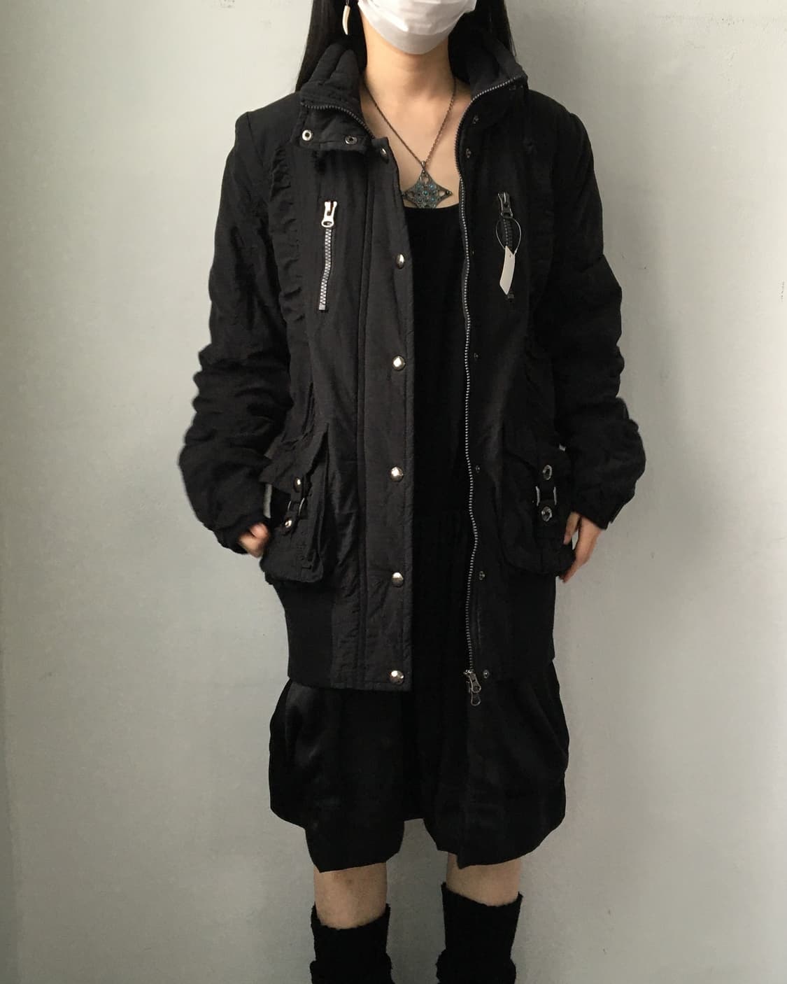 Shirring point high neck jacket 상품이미지7