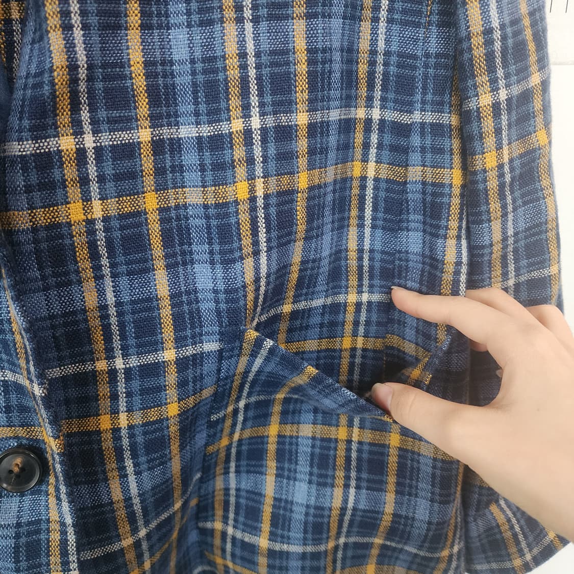 스틸 베네통 체크 자켓 상품이미지5