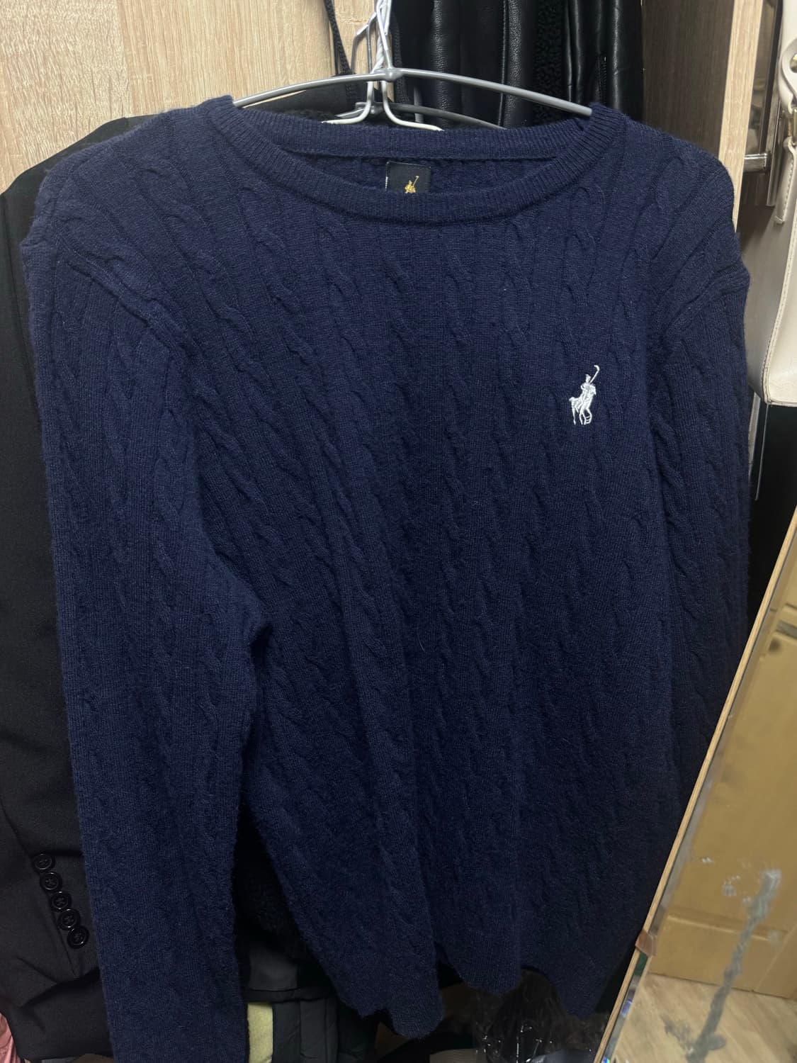 폴로 빈티지 니트 네이비 free 남녀공용 상품이미지1