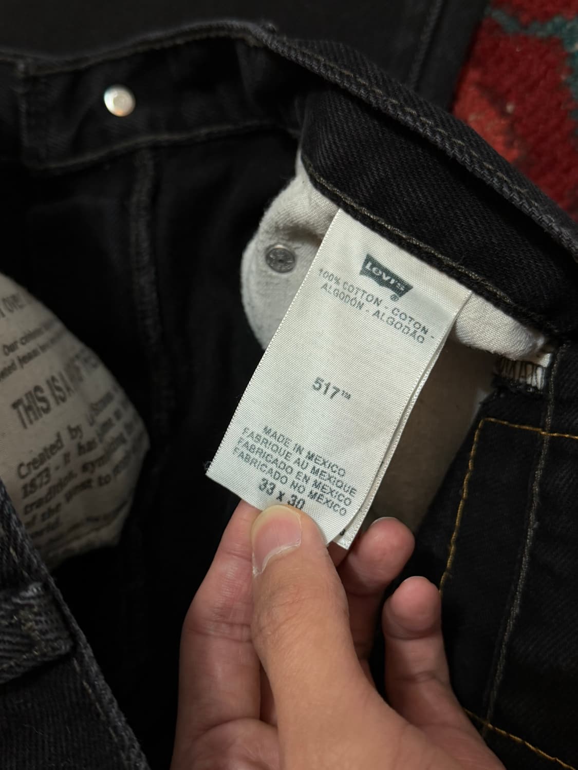 00's 빈티지 리바이스 517 블랙 부츠컷 리바이스 플레어진 상품이미지9