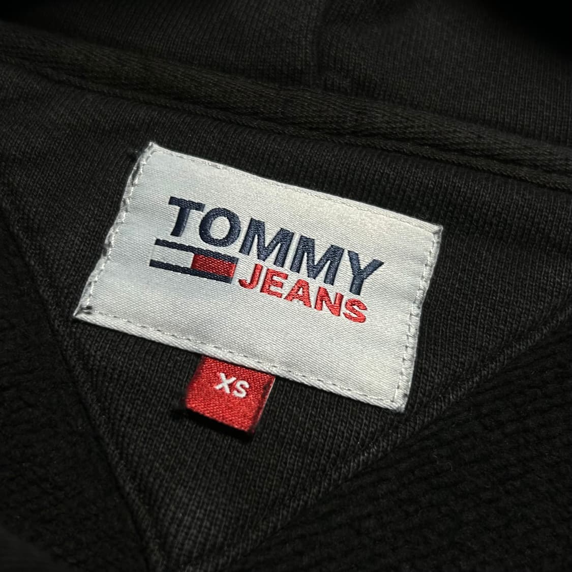 [S] Tommy 타미진스 블랙 미드웨이트 후드티 상품이미지4