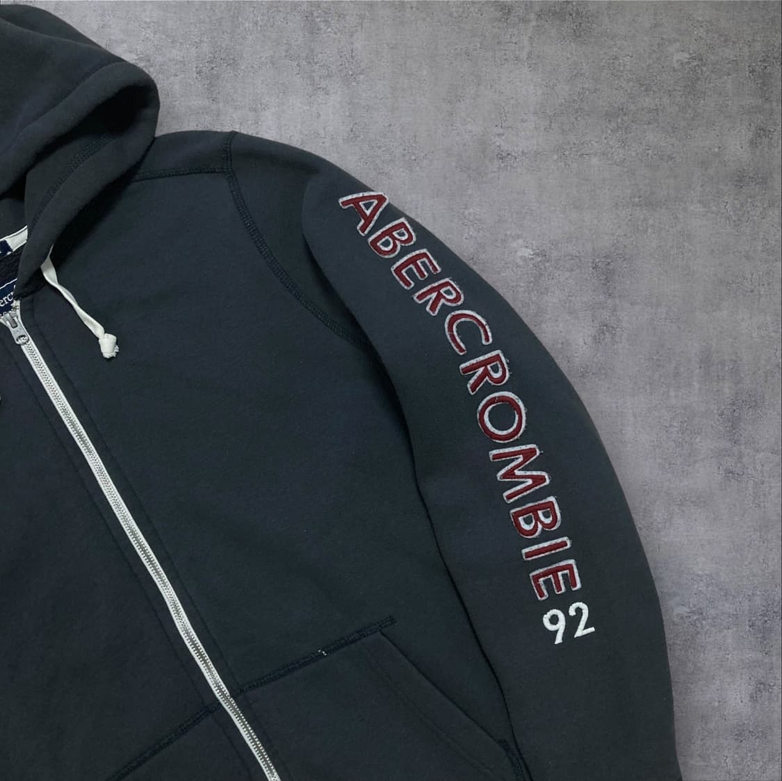 아베크롬비 사이드 스펠아웃 차콜 후드 집업 상품이미지2