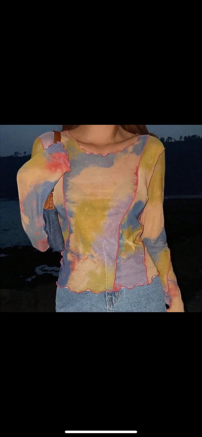 레이어드 시스루 메쉬 탑 상품이미지1