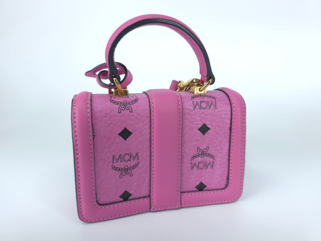 MCM 엠씨엠 비세토스 미니 트레이시 곰인형 키링 사첼백 핑크
 상품이미지5