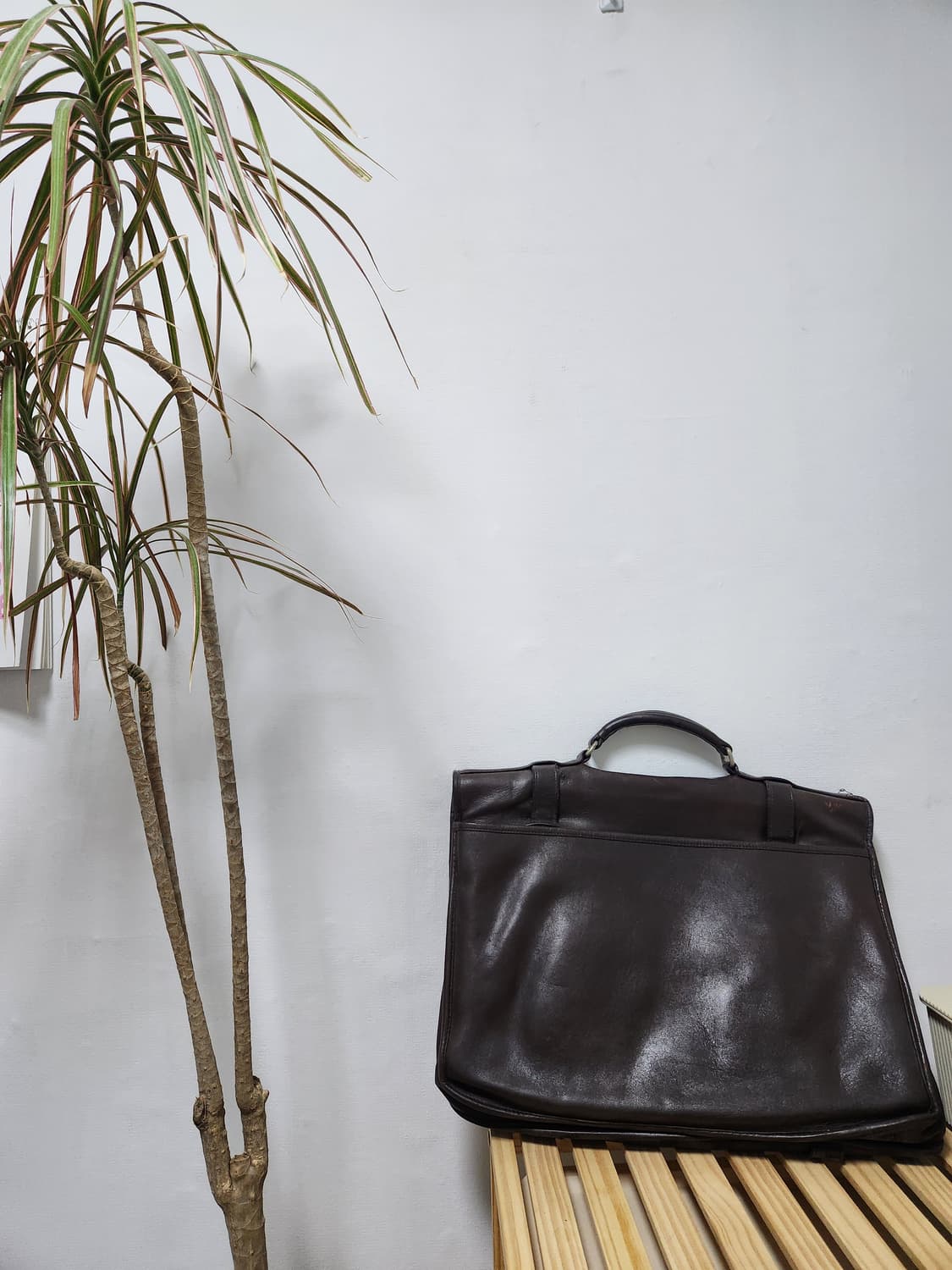 90's 올드 코치 레더 브리프 케이스 상품이미지3