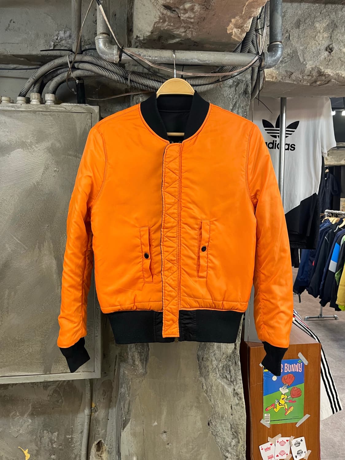 알파인더스트리 리버시블 ma1 항공점퍼 블랙 S #csz 2539   상품이미지2