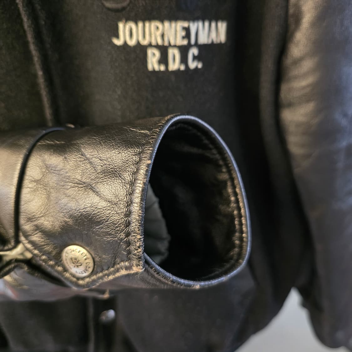 모터메카닉 레더 자켓 바시티 블랙 90s 빈티지 상품이미지6