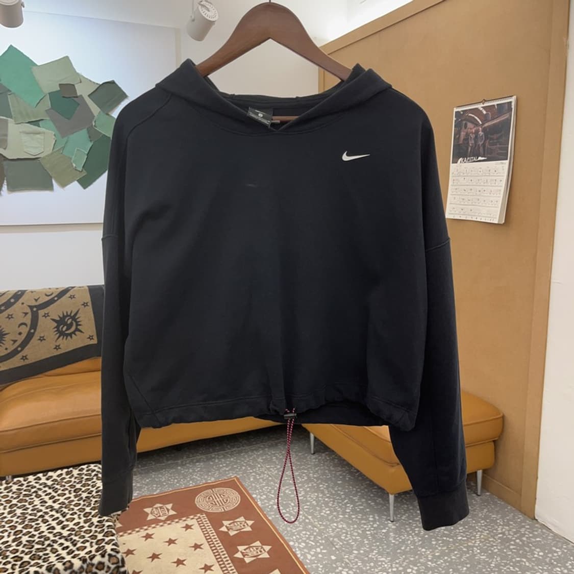 나이키 올드스쿨 스트릿 힙합 크롭 후드티 M C09729 상품이미지3