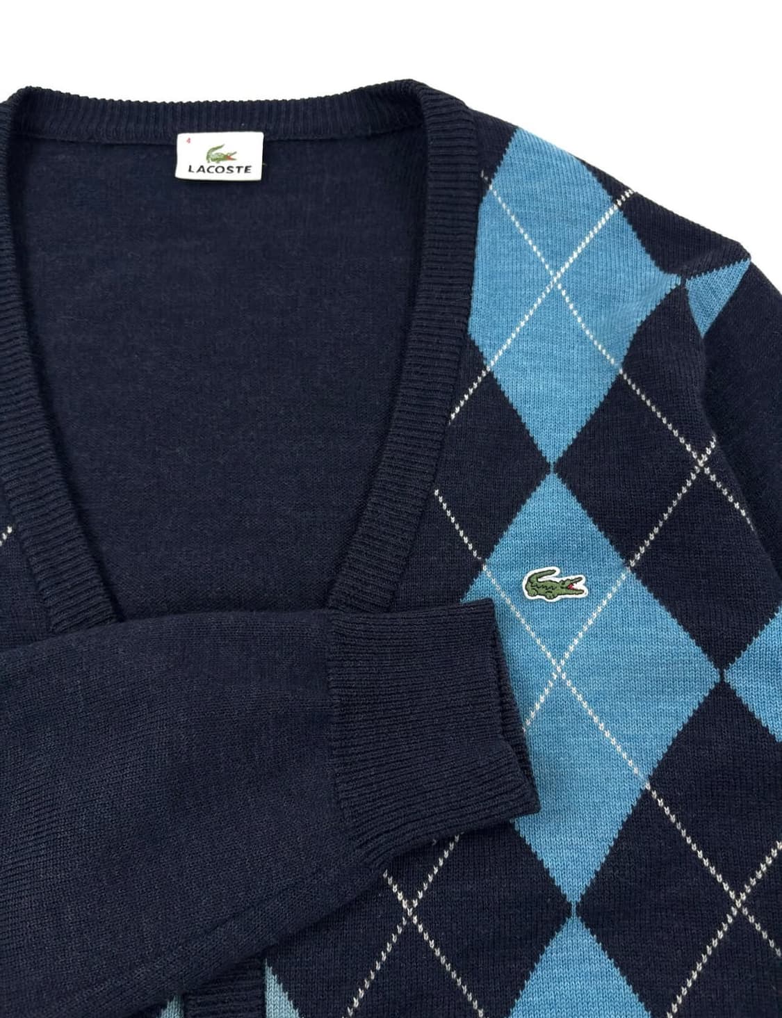 라코스테 아가일패턴 니트 가디건  상품이미지2