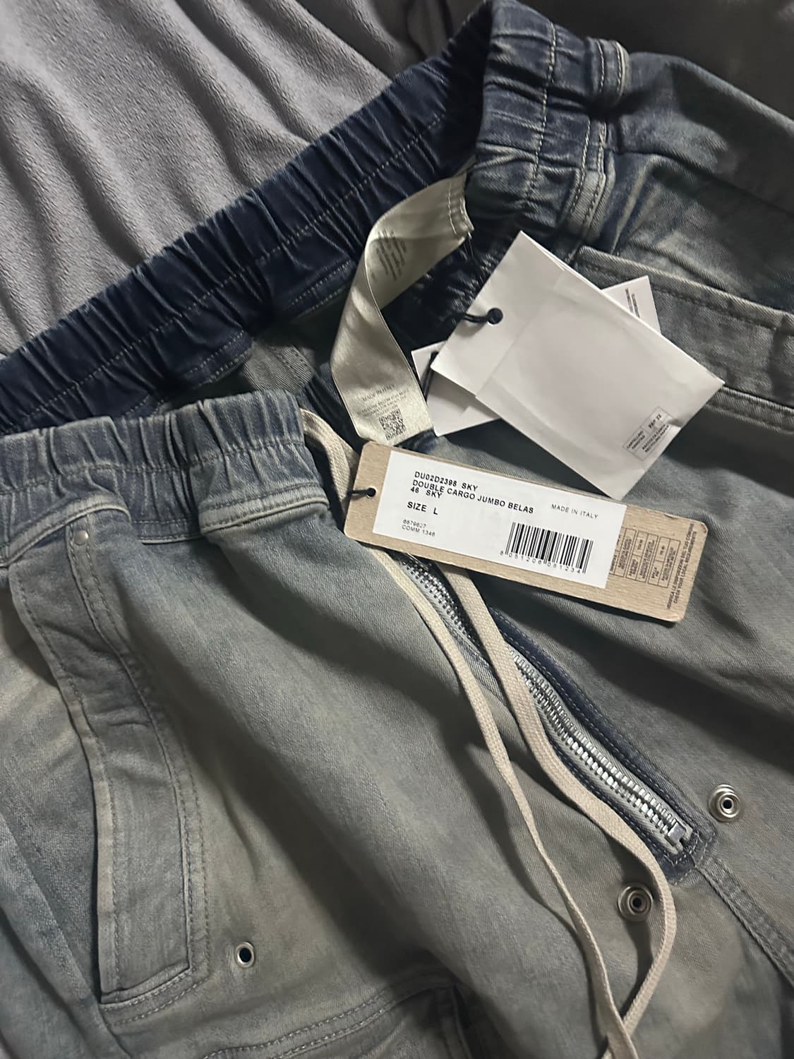 [L] 릭오웬스 점보카고팬츠 스카이블루 상품이미지2