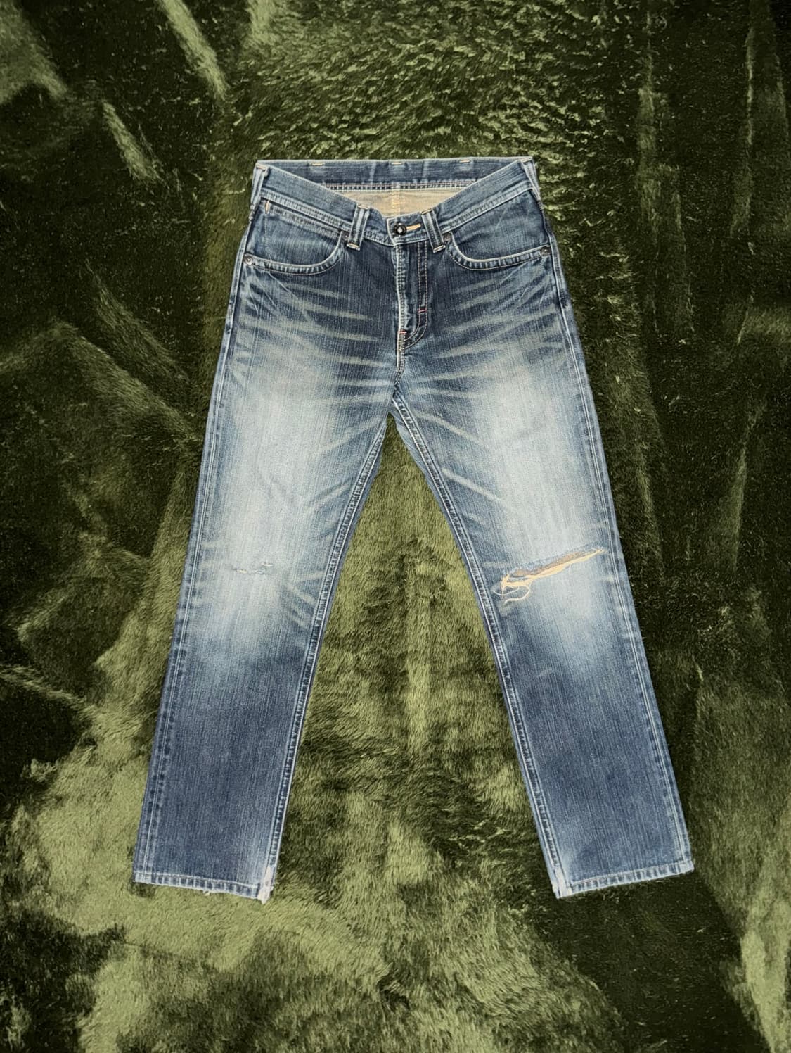 [29] wrangler 랭글러 재팬 레드 바텍 빈티지 워시드 데님 팬츠 상품이미지1