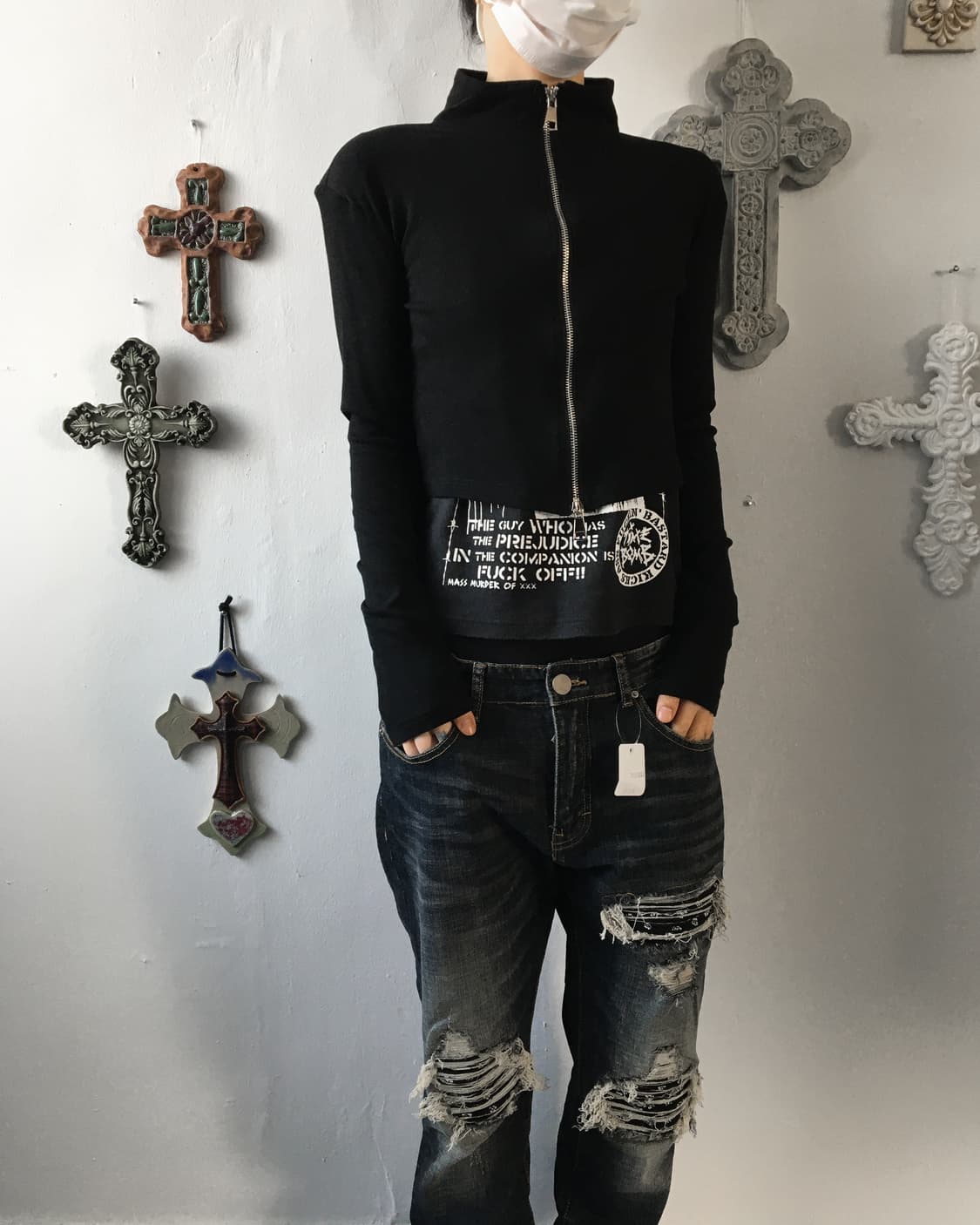 high neck zip up 상품이미지7