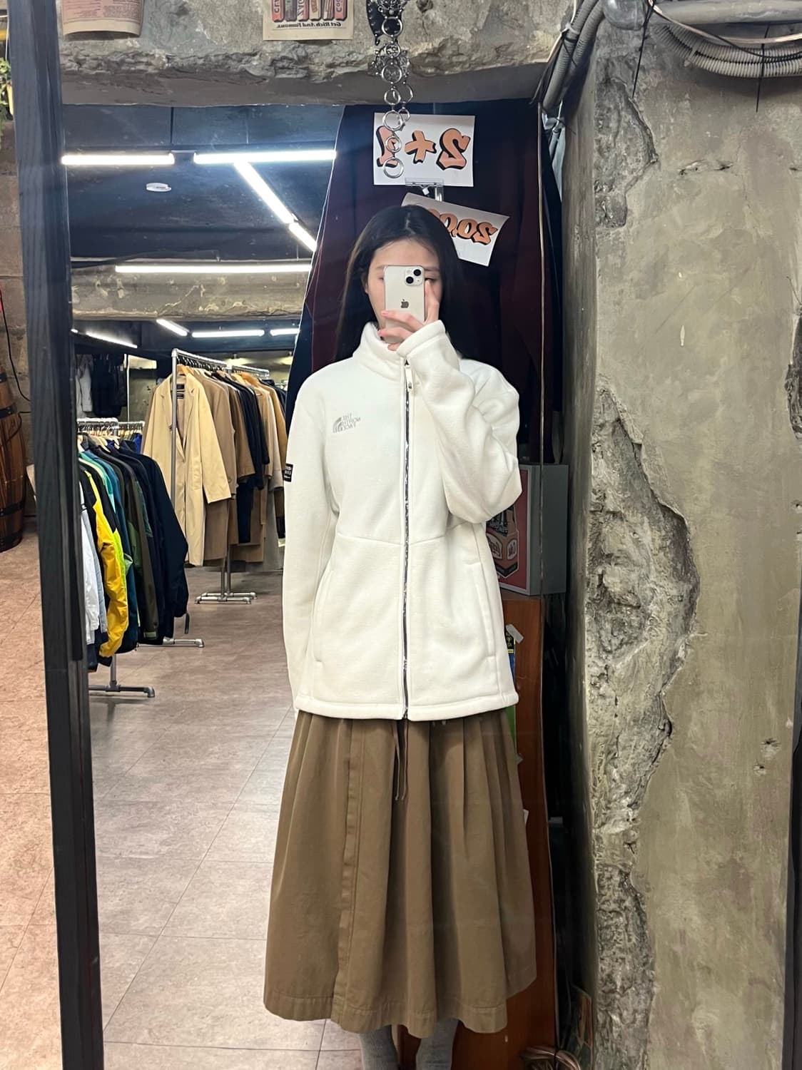 노스페이스 플리스 자켓 화이트 M(95) #csz3572 상품이미지2