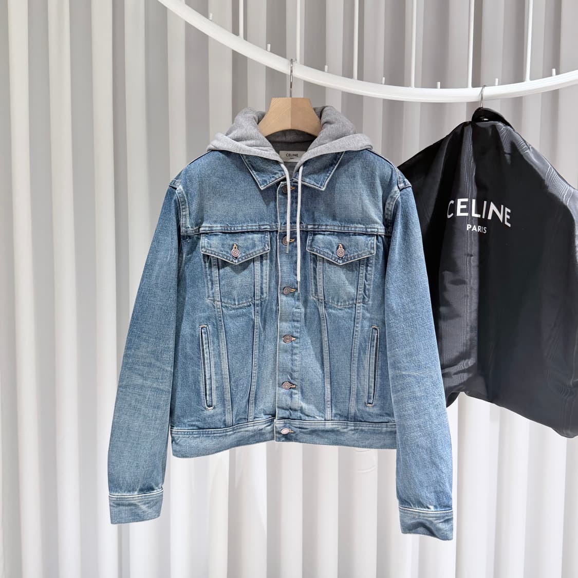 (A+/M) / 셀린느 백로고 후드 데님 청자켓 상품이미지1