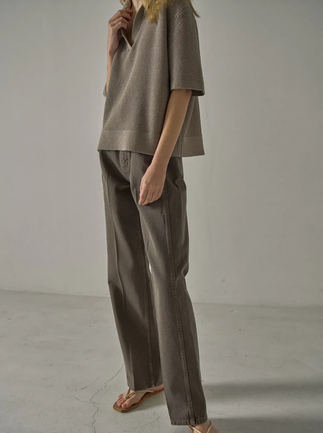 (xs) 파사드패턴 클래식 데님팬츠 롱버전 상품이미지1