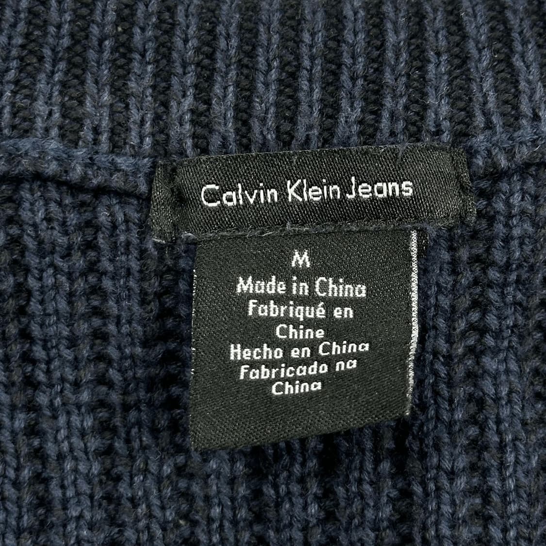 캘빈클라인 CK 네이비 풀오버 니트 집업 (M) 상품이미지4