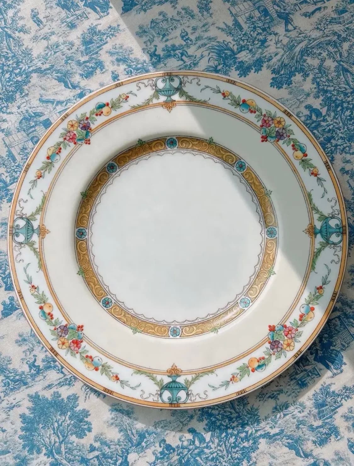 영국 올드 민튼 핸드페인티드 헬레나 샐럿 플레이트 상품이미지1