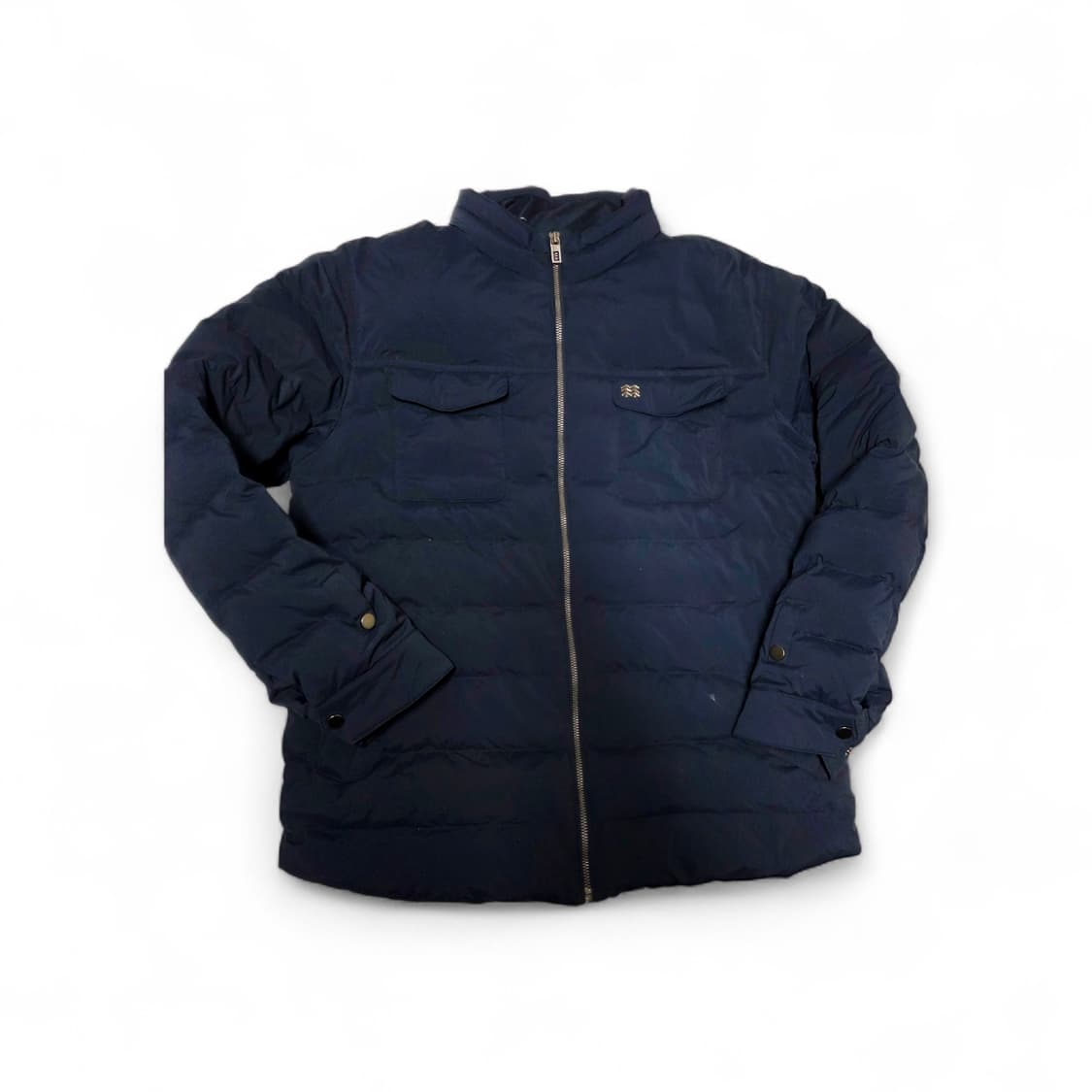 [코오롱스포츠] 클래식한 셔츠형 디자인 딥네이비 경량 패딩 자켓 110 상품이미지1