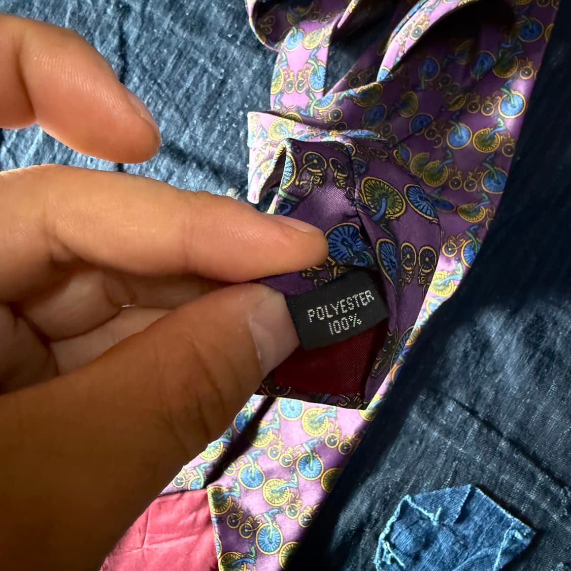 Yorn 벨로시패드 패턴 폴리 타이 상품이미지5