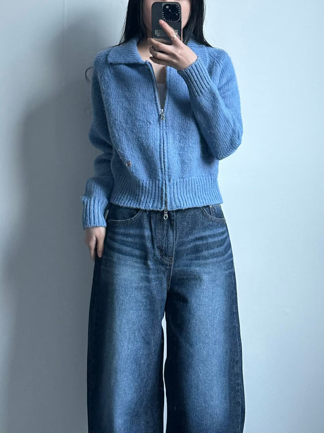 마리떼 프랑소와 저버 헤어리 니트 집업 상품이미지1