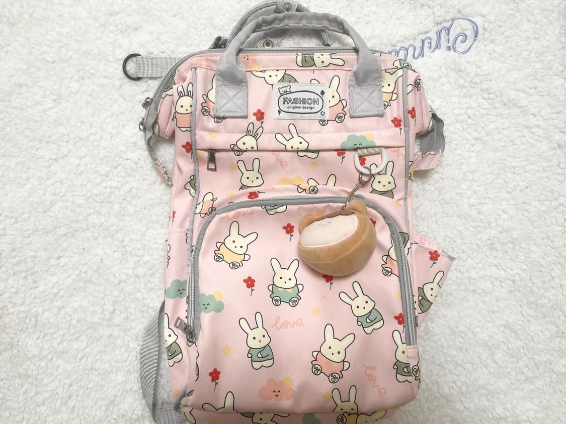 모리걸 빈티지 핑크 토끼 백팩 🐰💗🤍 상품이미지1