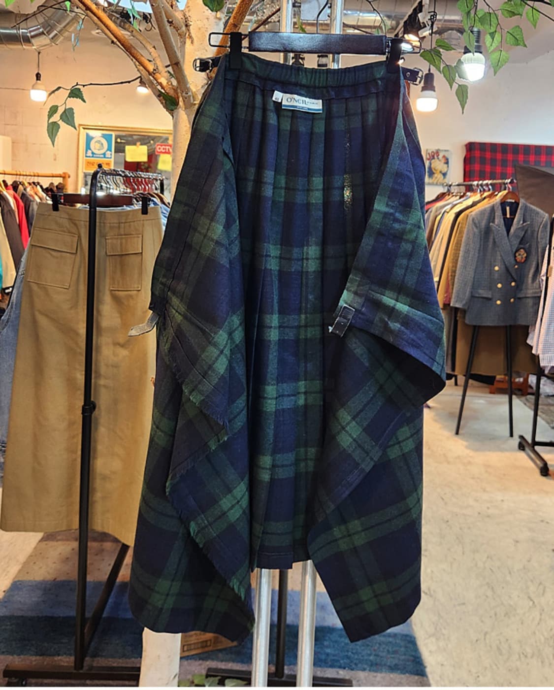 ONEIL 아일랜드 오닐 체크 랩 빈티지 스커트 상품이미지8