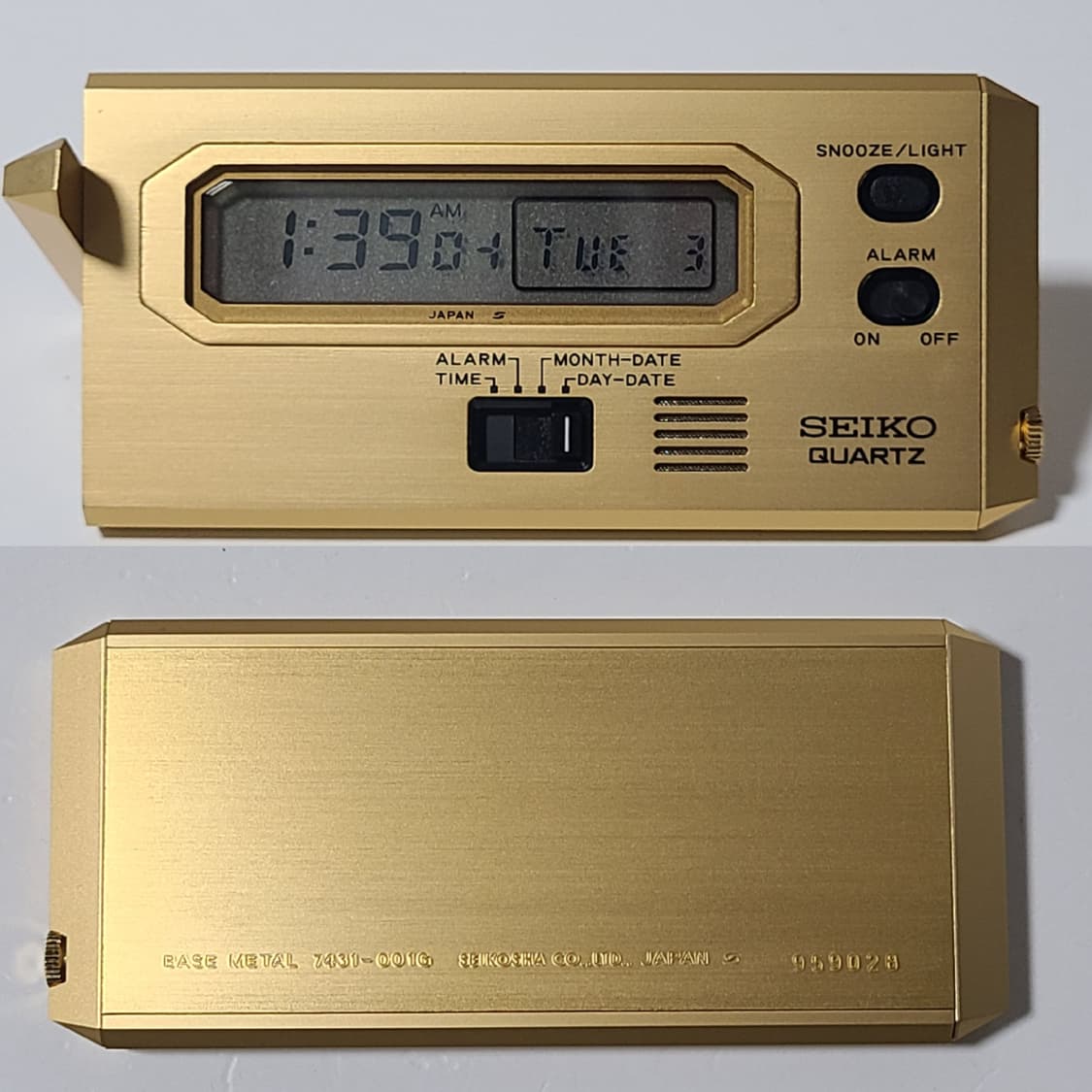 세이코 빈티지 탁상 카드형 시계 알람 7431-001G 상품이미지5
