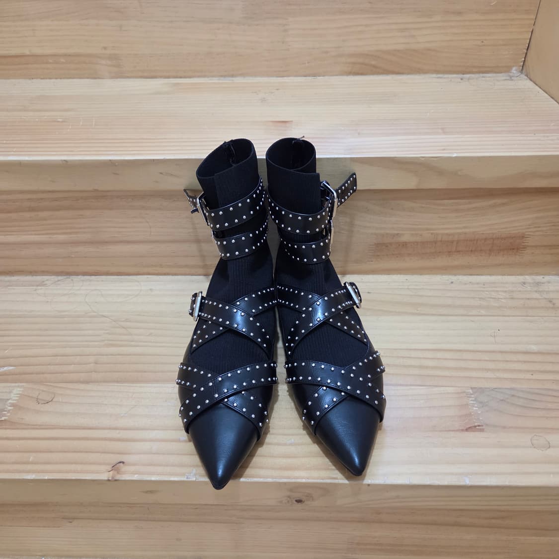 ZARA 스틸레토 부츠 자라 스트랩워커 상품이미지4