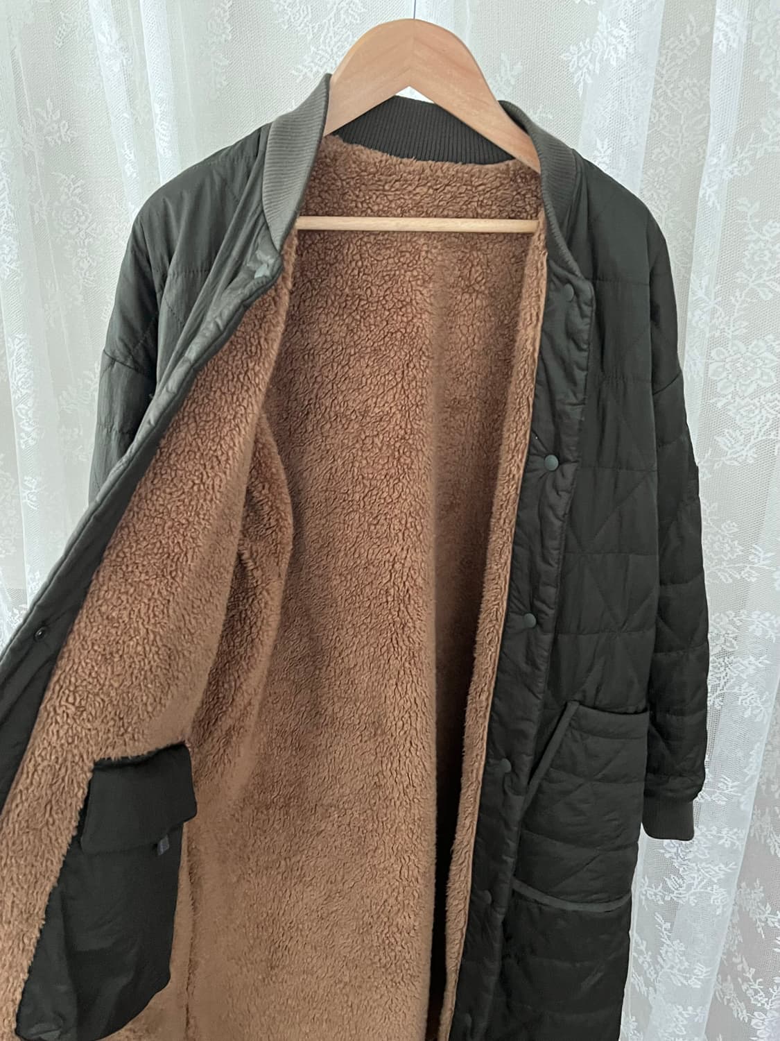 90) 코오롱 키퍼 롱 리버시블 자켓 카키 브라운 상품이미지3