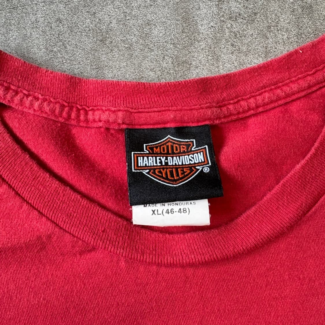 할리데이비슨 정품 레드 반팔 티셔츠 반팔티 상품이미지6