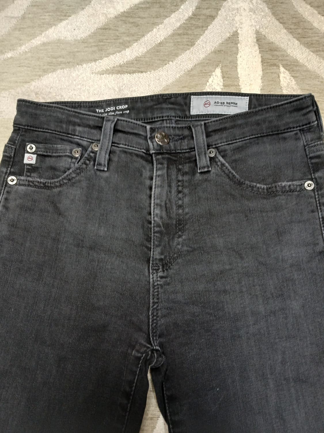 에이지 진 더 조디 크롭 블랙진  ag- ed denim 상품이미지3