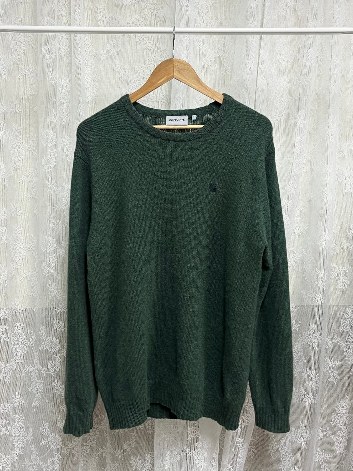 L) 칼하트 wip 울 100 니트 그린 상품이미지1