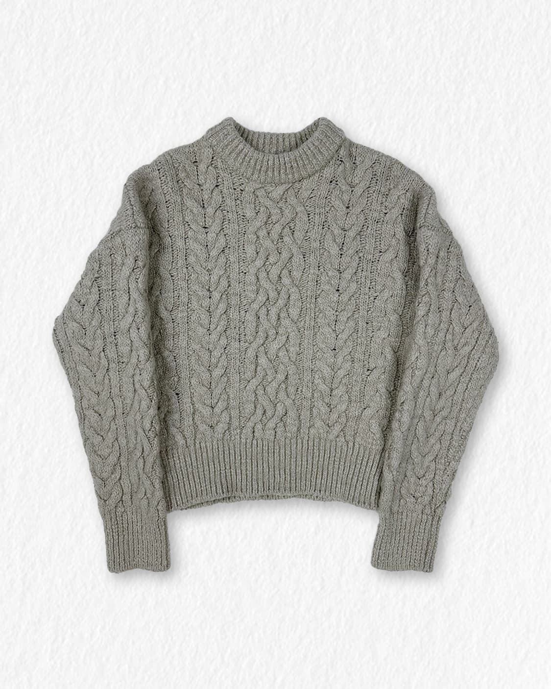 더바넷 세미크롭 케이블 니트  상품이미지1