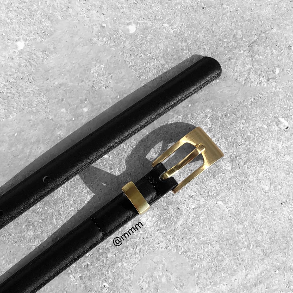 [Unisex] 스퀘어 골드버클 가죽 벨트 3컬러 상품이미지6