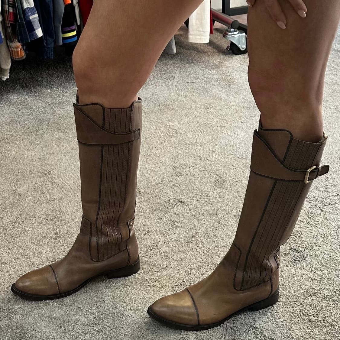 휴고 보스 브라운 가죽 웨스턴 부츠245 상품이미지1