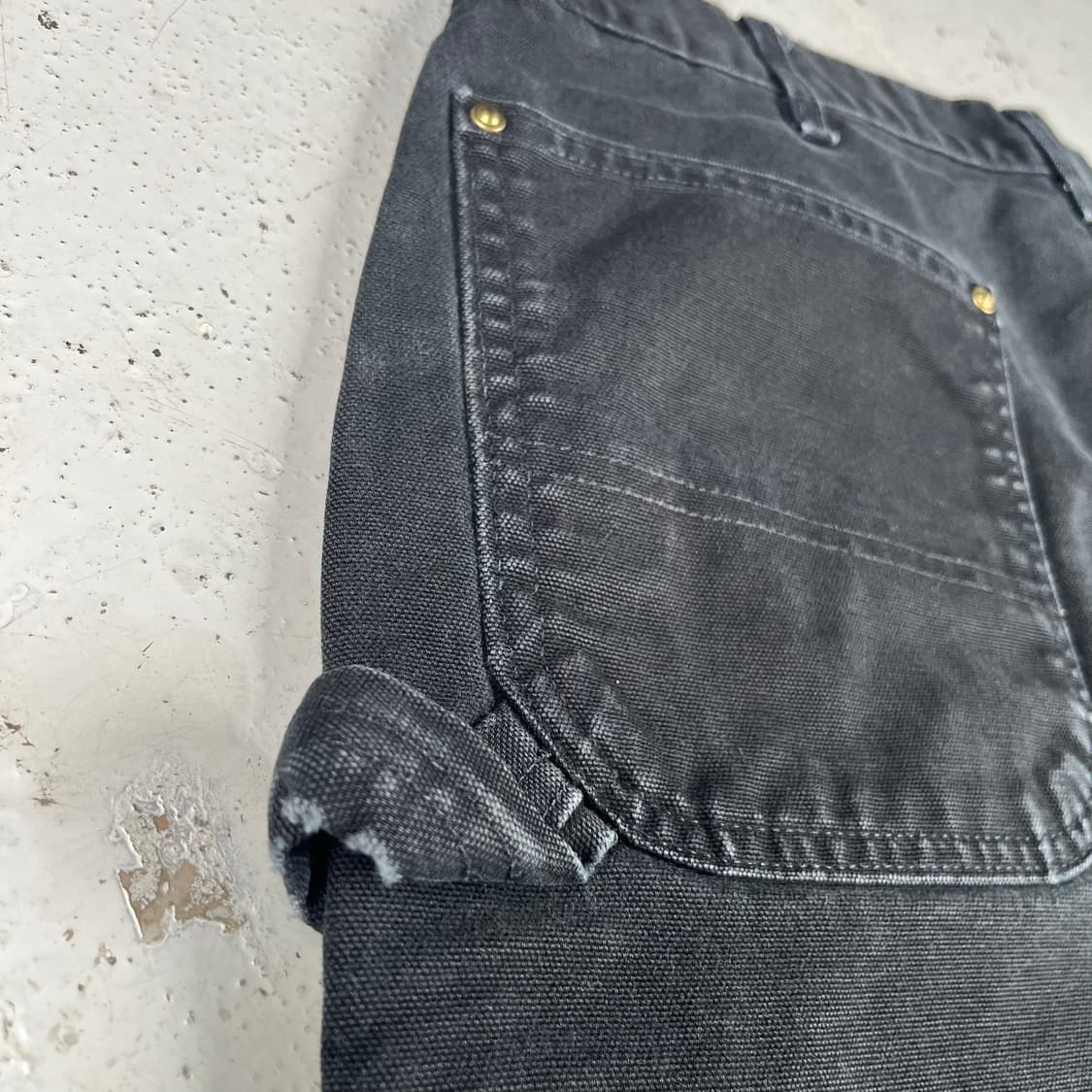 빈티지 칼하트 블랙 더블니 워크 팬츠 B01BLK 상품이미지7