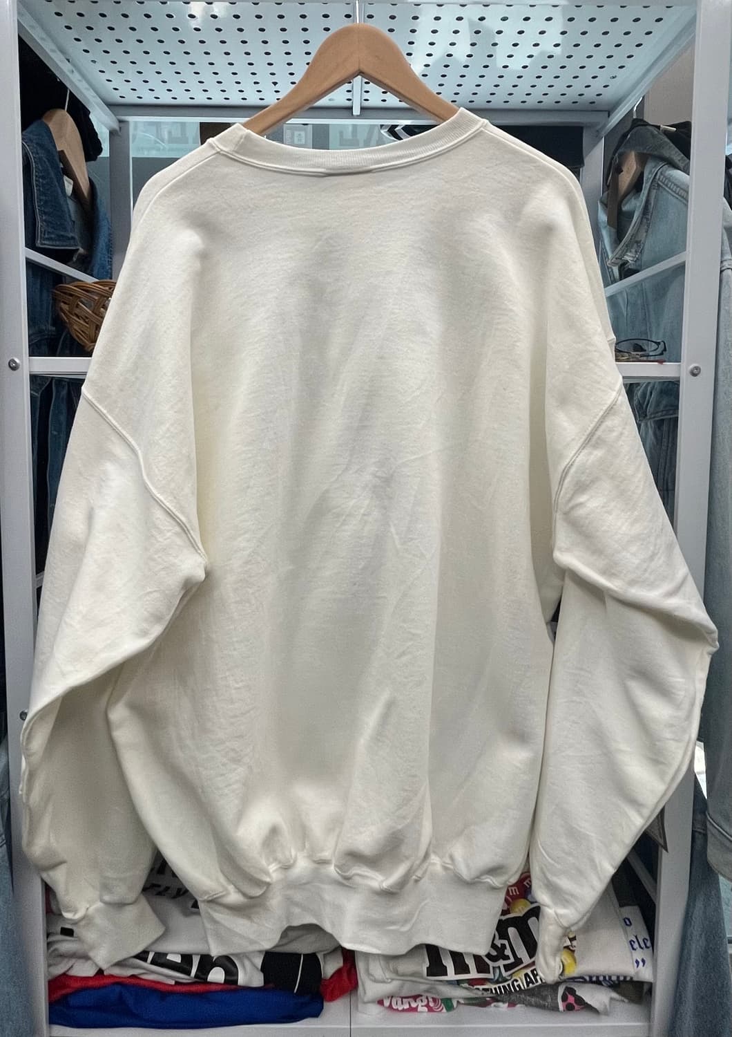 90s hanes Los Alamitos 화이트 맨투맨 티셔츠 상품이미지5