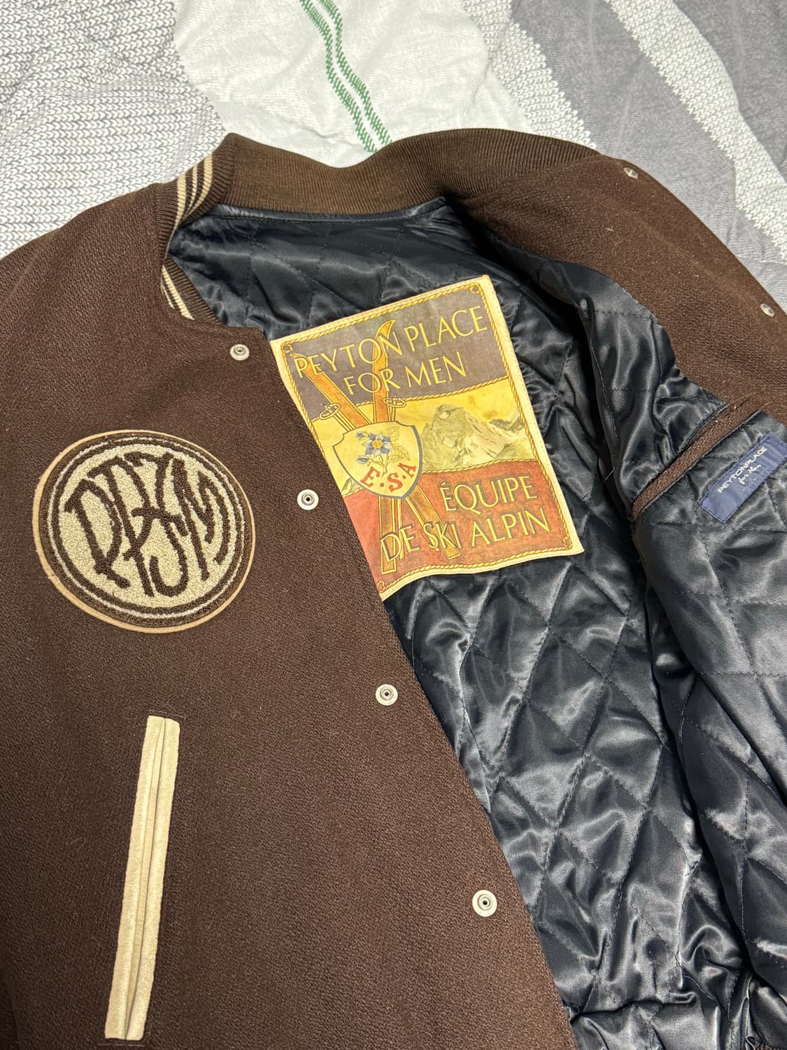 80s PEYTON PLACE FOR MEN 바시티 자켓 상품이미지3