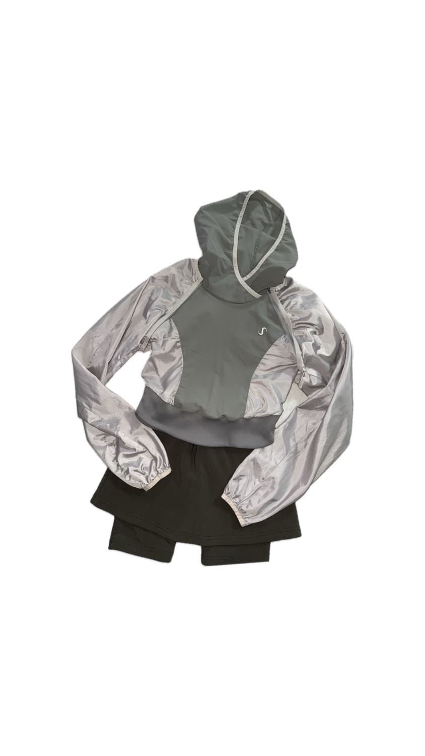 Ojos 투웨이 투웨이 후드 볼레로 / 고프코어 코디 / 코디세트 상품이미지1