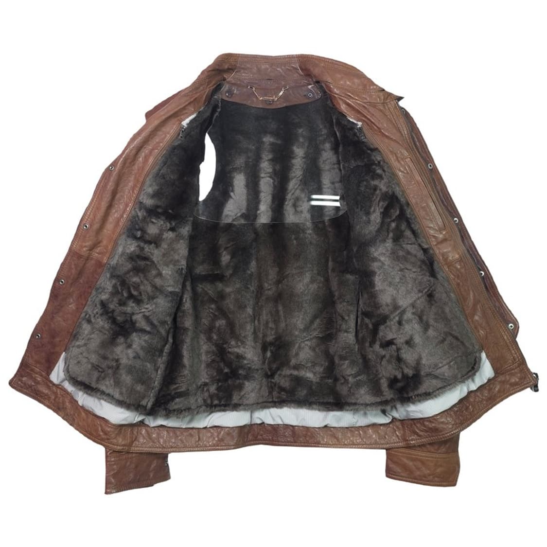 ANDZ 양가죽 퍼안감 브라운 레더 자켓 L 상품이미지2